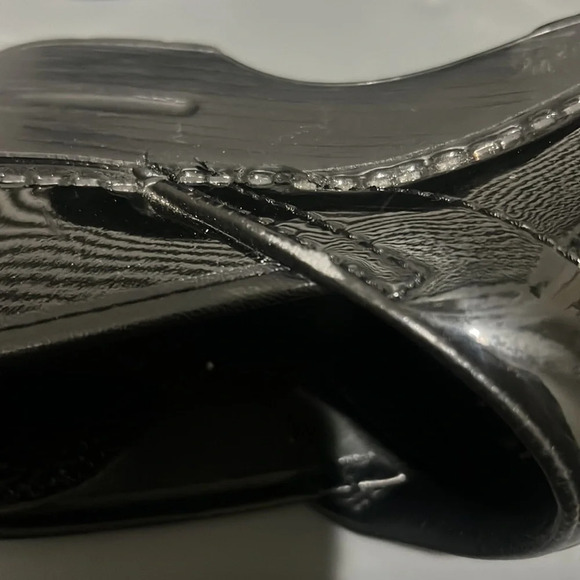 Dansko Classic Black Patient Leather Nursing Comfort Clog Shoes 36 Wide - Picture 6 of 10